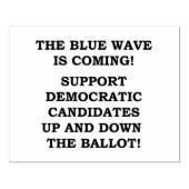 DIE BLAUE WAVE KOMMT! GUMMISTEMPEL (Prägung)