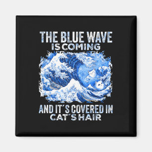 Die Blaue Welle kommt in den Katzenhaaren auf die Magnet