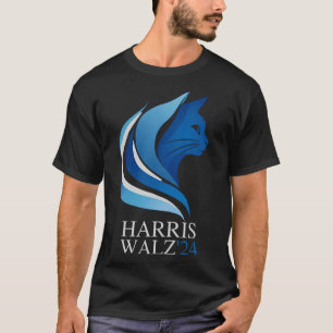 Die Blaue Welle kommt in den Katzenhaaren auf die  T-Shirt