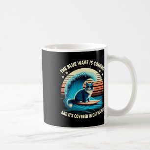 Die Blaue Welle kommt und ist in Cat Ha bedeckt Kaffeetasse