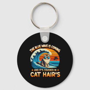 Die Blaue Welle kommt und ist in Cat Ha bedeckt Schlüsselanhänger