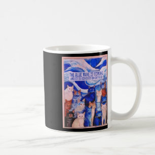 Die blaue Welle kommt und sie ist in Katze H Kaffeetasse