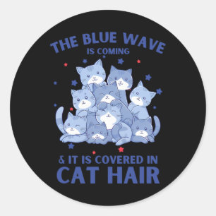 Die Blaue Welle kommt und wird in Kat. H Runder Aufkleber