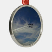 Die blauen Engel Silbernes Ornament (Rechts)