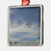 Die blauen Engel Silbernes Ornament (Links)