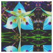 Die blauen Lilientänzer Stoff (Nahaufnahme)