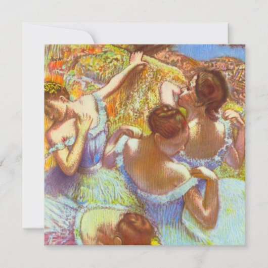 Die blauen Tänzer von Edgar Degas Einladung (Vorderseite)