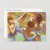 Die blauen Tänzer von Edgar Degas Postkarte (Vorne/Hinten)