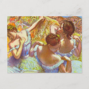 Die blauen Tänzerinnen von Edgar Degas Postkarte