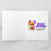 Die blauer Kometen-Zug-große Gruß-Karte Karte (Innenseite)