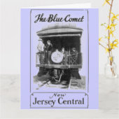 Die blauer Kometen-Zug-große Gruß-Karte Karte (Gelbe Blume)