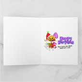 Die blauer Kometen-Zug-große Gruß-Karte Karte (Innenseite)