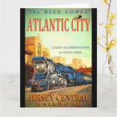 Die blauer Kometen-Zug-große Gruß-Karte Karte (Gelbe Blume)