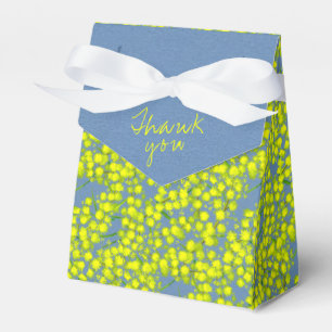 Die blaugelbe Acacia Wattle Art dankt Geschenkboxe Geschenkschachtel