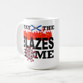Die Blazes-Zuhause-Tasse Bleibe Kaffeetasse (Vorderseite Links)