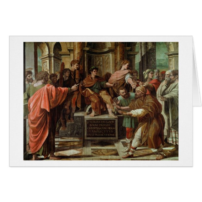 Die Blendung von Elymas (Cartoon für das Sistine (Vorderseite (Horizontal))