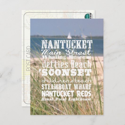 Die Blicke auf Nantucket, Massachusetts - Postkart Postkarte (Vorne/Hinten)