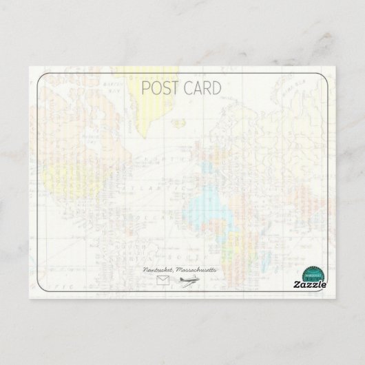 Die Blicke auf Nantucket, Massachusetts - Postkart Postkarte (Rückseite)