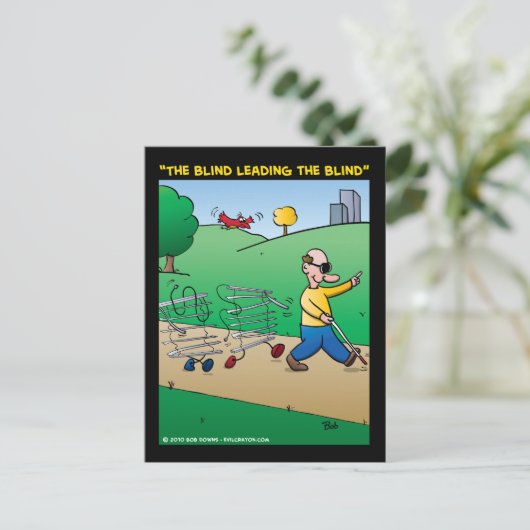 "Die Blinde Führung der Blinden" Postkarte (Stehend Vorderseite)