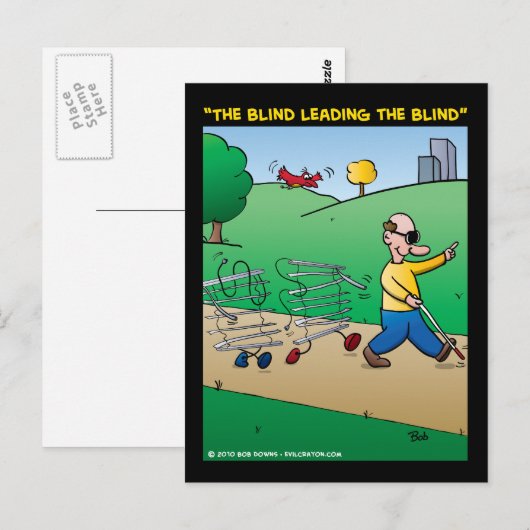 "Die Blinde Führung der Blinden" Postkarte (Vorne/Hinten)