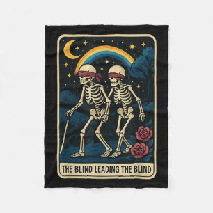 Die Blinde Führung Die Blinde Tarot Card Skele Fleecedecke