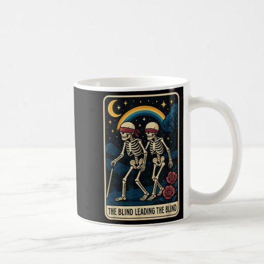 Die Blinde Führung Die Blinde Tarot Card Skele Kaffeetasse (Rechts)