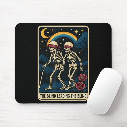 Die Blinde Führung Die Blinde Tarot Card Skele Mousepad (Mit Mouse)
