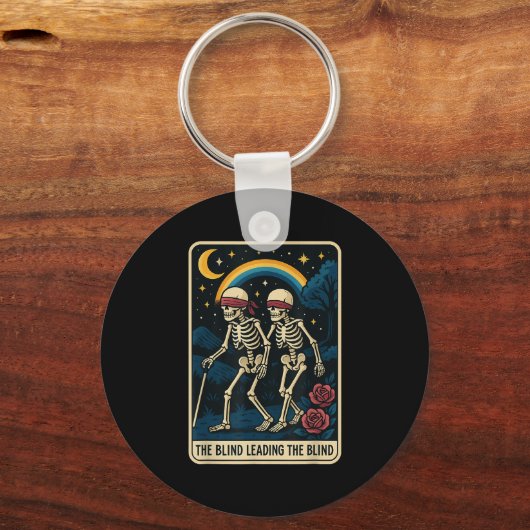 Die Blinde Führung Die Blinde Tarot Card Skele Schlüsselanhänger (Vorderseite)