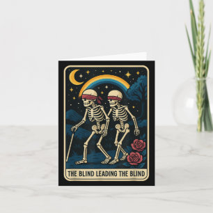 Die Blinden führen die Blinden lustige Tarotkarte  Karte