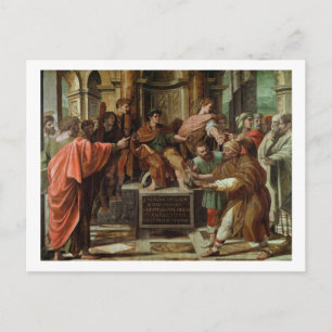 Die Blindung von Elymas (Cartoon für die Sixtinisc Postkarte