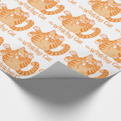 Die blinzelnde Katze Geschenkpapier (Ecke)