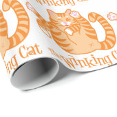 Die blinzelnde Katze Geschenkpapier (Rolleneckpunkt)
