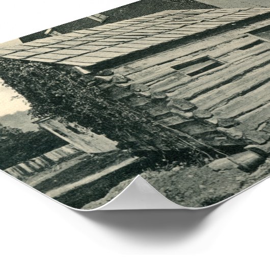 Die Blockhütte 1906 Poster (Ecke)