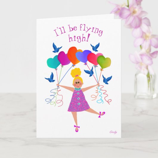 Die blonde 12x18 der Girls Karte (Orchidee)