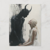 Die blonde Frau und der dunkle Dämon Postkarte (Vorderseite)