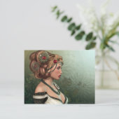 Die Blondine Postkarte (Stehend Vorderseite)