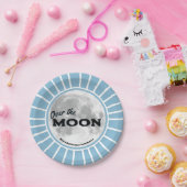 Die Blue-Baby-Dusche des Mond Pappteller (Party)