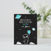 Die Blue Balloon Postcard von Alien Pimp Postkarte (Stehend Vorderseite)