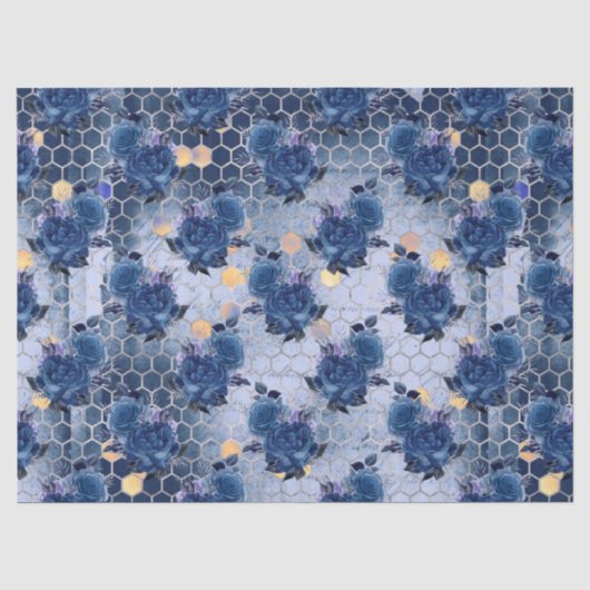 Die Blue Bee Serie Design 17 Seidenpapier (Vorderseite)