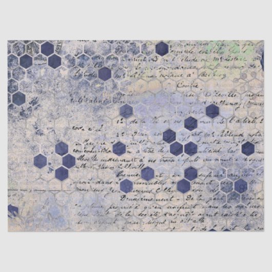 Die Blue Bee Serie Design 18 Tissue Paper Seidenpapier (Vorderseite)