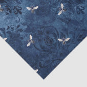 Die Blue Bee Serie Design 7 Seidenpapier (Detail)
