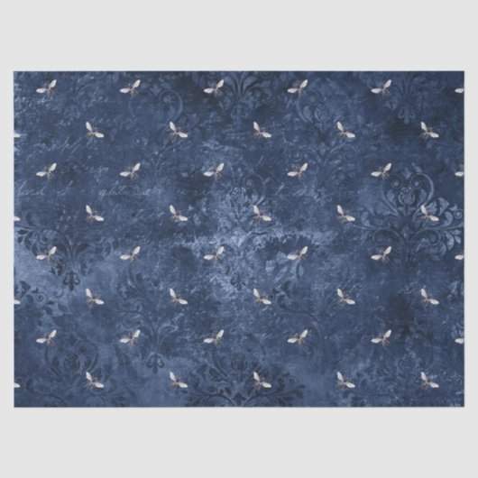 Die Blue Bee Serie Design 7 Seidenpapier (Vorderseite)