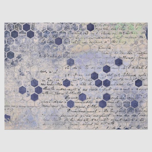 Die Blue Bee Series Design 18 Tissue Papier (Vorderseite)