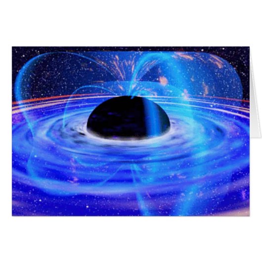 Die Blue Black Hole Grußkarte der NASA (Vorderseite (Horizontal))