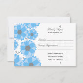 Die Blue Blossom Wedding Collection RSVP Karte (Vorderseite)