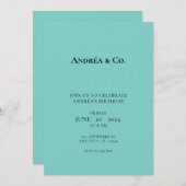 Die Blue Box Einladung (Vorne/Hinten)