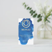 Die Blue Business Card Visitenkarte (Stehend Vorderseite)