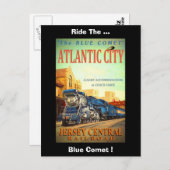 Die Blue Comet Train Custom Postcard Postkarte (Vorne/Hinten)