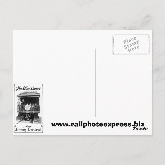 Die Blue Comet Train Custom Postcard Postkarte (Rückseite)