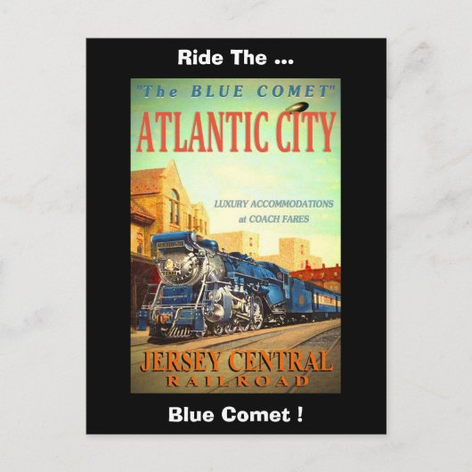 Die Blue Comet Train Custom Postcard Postkarte (Vorderseite)